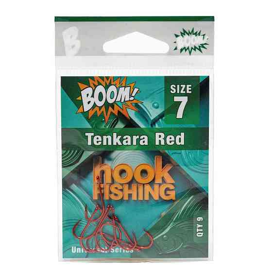 Гачок для мирної риби Tenkara Red №7 (9 шт/уп) (RED) ТМ BOOM Київ
