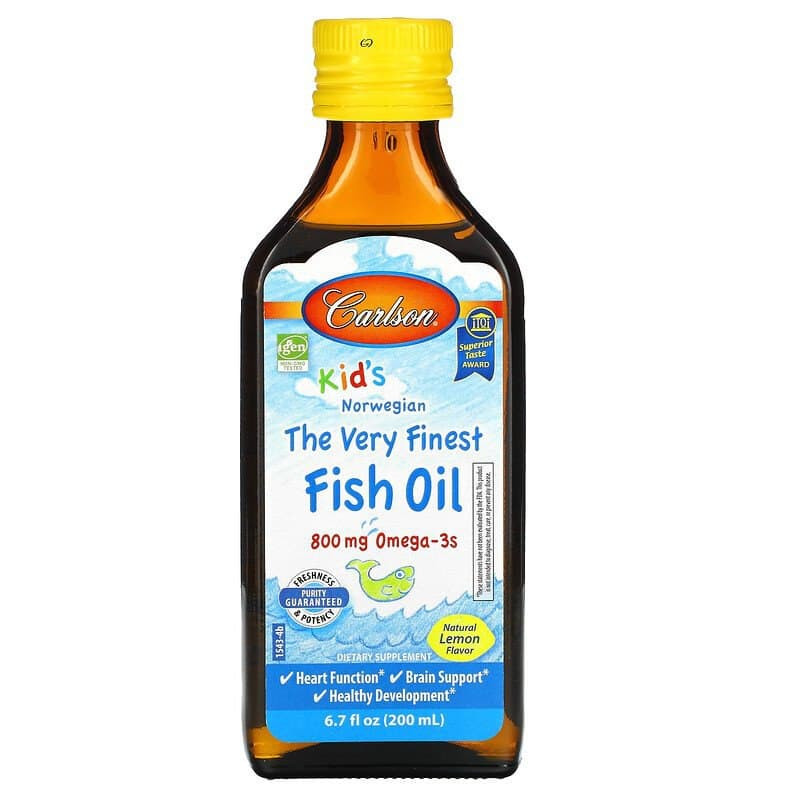 Рыбий жир жидкий для детей (Fish oil) 200 мл со вкусом лимона Киев - изображение 1