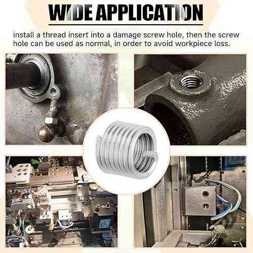 Набір різьбових вставок 60 шт у кейсі — футорки (ввертиші) з нержавіючої сталі M3–M12 для ремонту різьби Київ