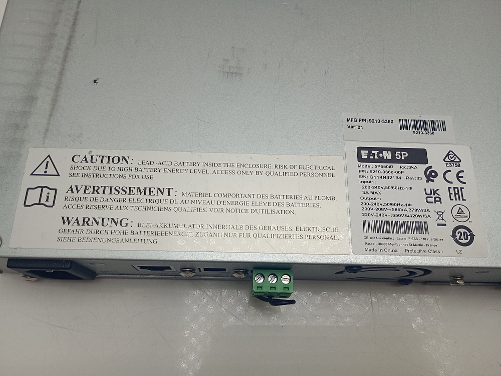 Блок безперебійного живлення Eaton 5P 650i Rack 1U (5P650iR) (товар вживаний) Луцьк - фото 5