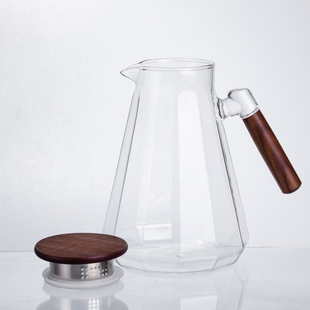 Yiwu Глечик для напоїв 1,7 (л) з ручкою і бамбуковою кришкою 64486-72 Коломыя - изображение 3