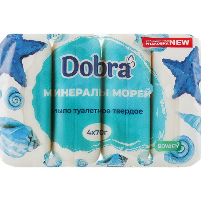 Твердое мыло Dobra Минералы морей 4 x 70 г (4820195503966) Винница - изображение 1