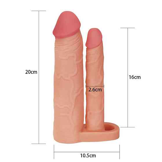 Насадка на член Add 2 Double Penis Sleeve Sex Aura Киев