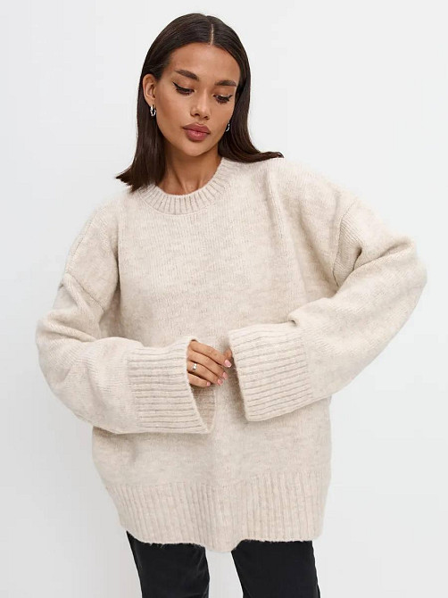 Женский базовый оверсайз свитер машинная вязка Одесса - изображение 4