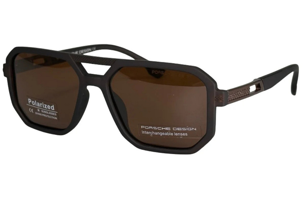 Окуляри сонцезахисні  поляризаційні лінзи UV 400 коричневі Луцьк - фото 1