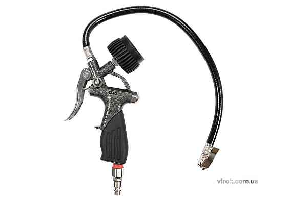 Пістолет для накачування шин YATO з манометром P ≤ 0.6 MPa, Ø= 1/4