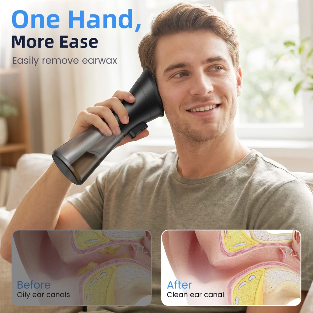 Іригатор механічний для промивання вух Ear Wax Removal Kit W12 Чорний Київ - фото 7