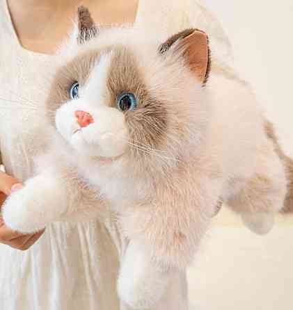 Преміум реалістична плюшева кішка-іграшка як жива ексклюзив 55 см. Харків