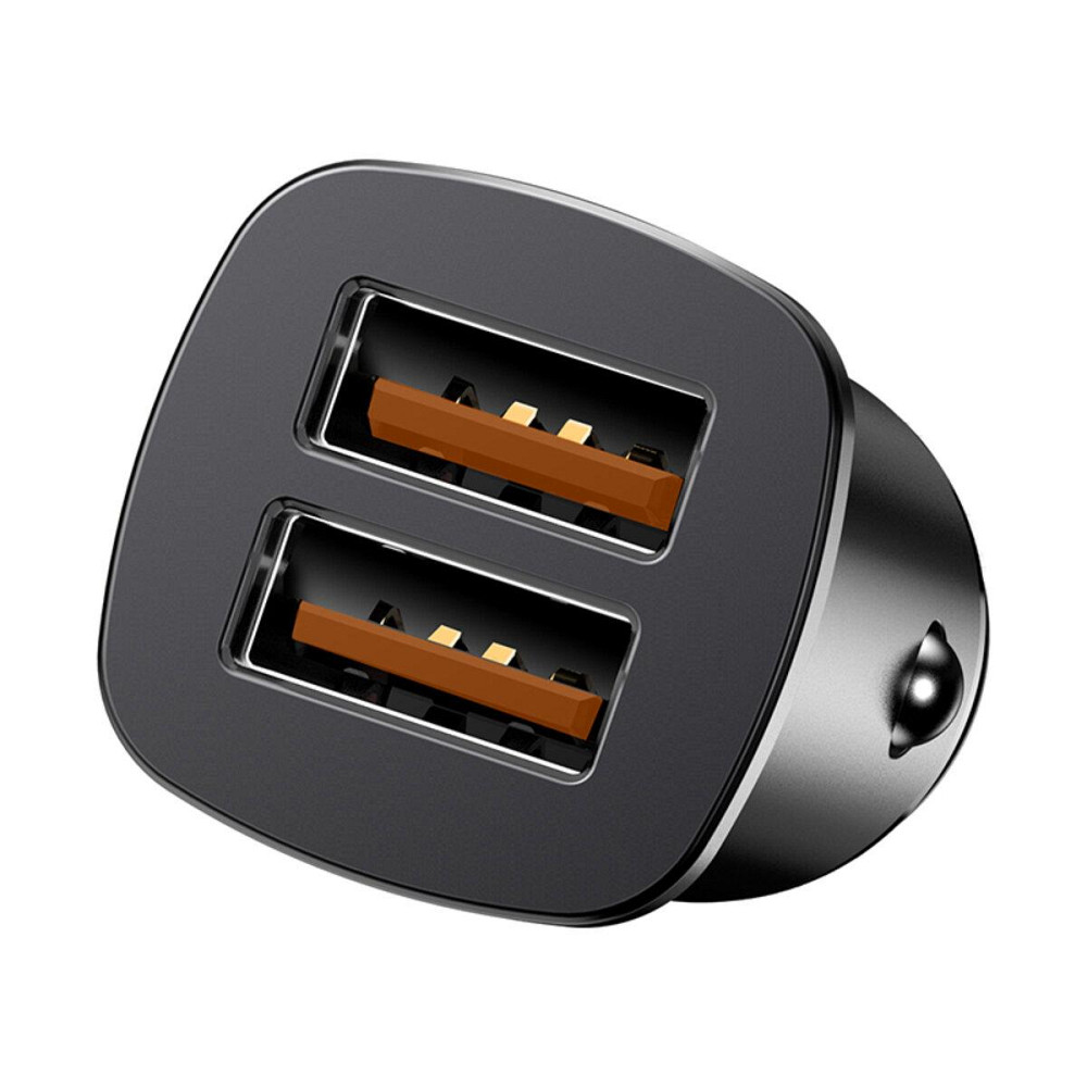 Автомобільний зарядний пристрій Baseus Square metal A+A 30W Black Ковель - фото 5