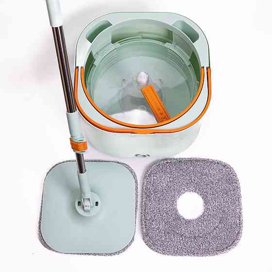 Професійний набір для прибирання з шваброю і відром, зелений Київ