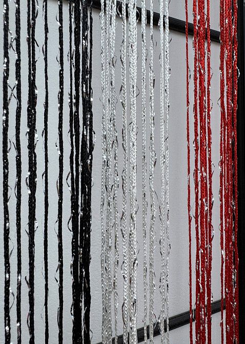 Штори-нитки "Кісея" з люрексом Червоний з чорним і білим 300х300см 1 шт (61-095) Київ - фото 8