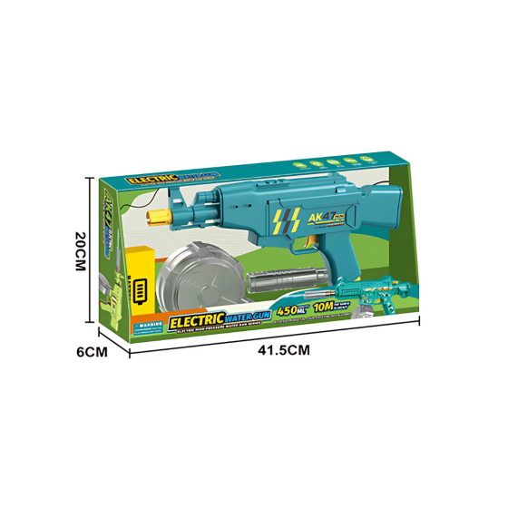 Водний пістолет для дітей, іграшковий водний автомат АК47 на акумуляторі, електричний бластер, синій Кам'янець-Подільський