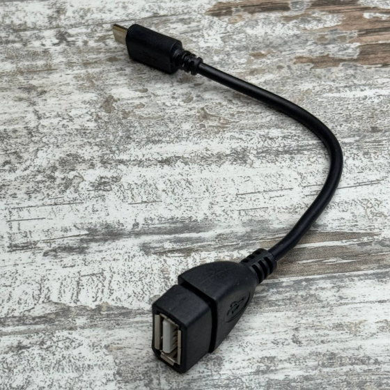Кабель USB OTG MicroUSB – USB переходник 14 см, адаптер для подключения флешки, мыши, клавиатуры, планшета Киев