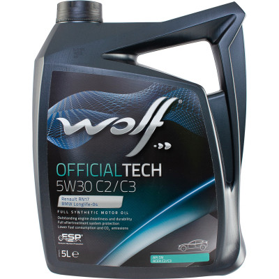 Моторна олива Wolf OFFICIALTECH 5W30 C2/C3 5л (8332579) Вінниця - фото 1