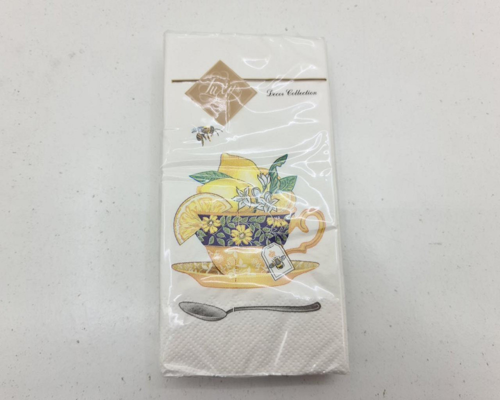 Бумажная салфетка мини (ЗЗхЗЗ, 10шт) Luxy MINI Чашка лимонов (2029) (1 пачка) Харьков - изображение 4