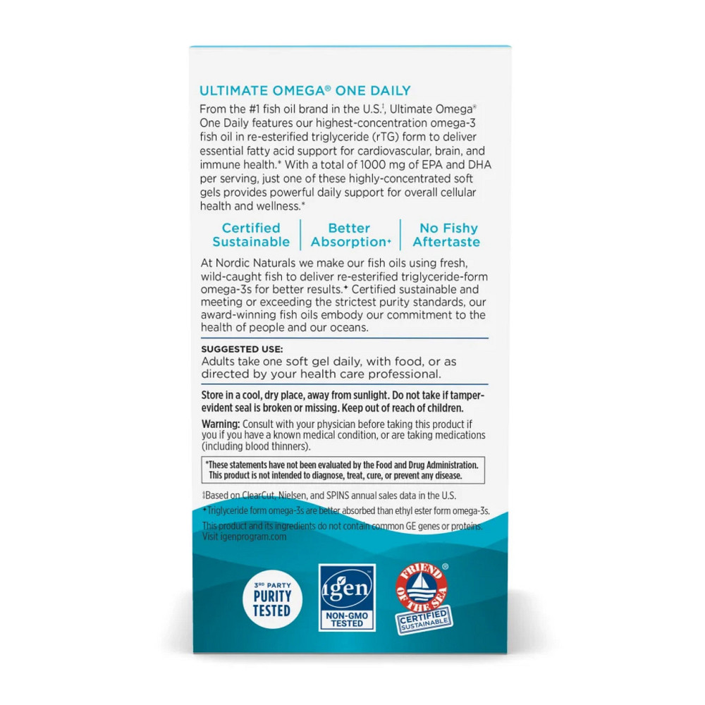 Омега 3 Nordic Naturals Ultimate Omega One Daily 1075 мг 30 гел капс лимон Киев - изображение 4