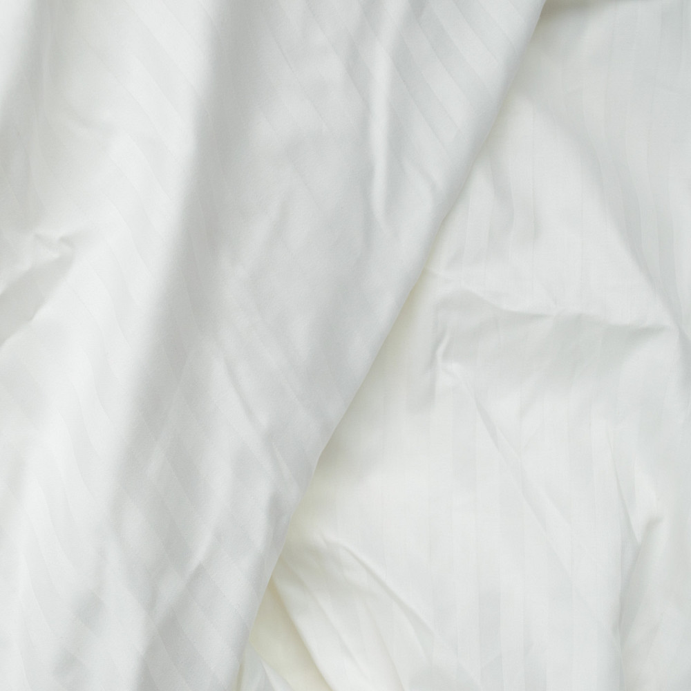 Простирадло на резинці євро страйп-сатин 100% бавовна 200х200х25см 125г/м2 (Білий) Суми - фото 4