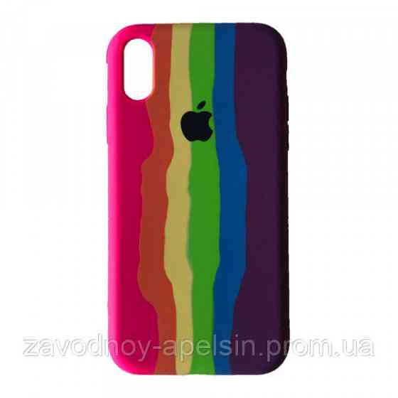 IPhone X XS 10 Чехол Радуга Silicone Case (rainbow) Одеса