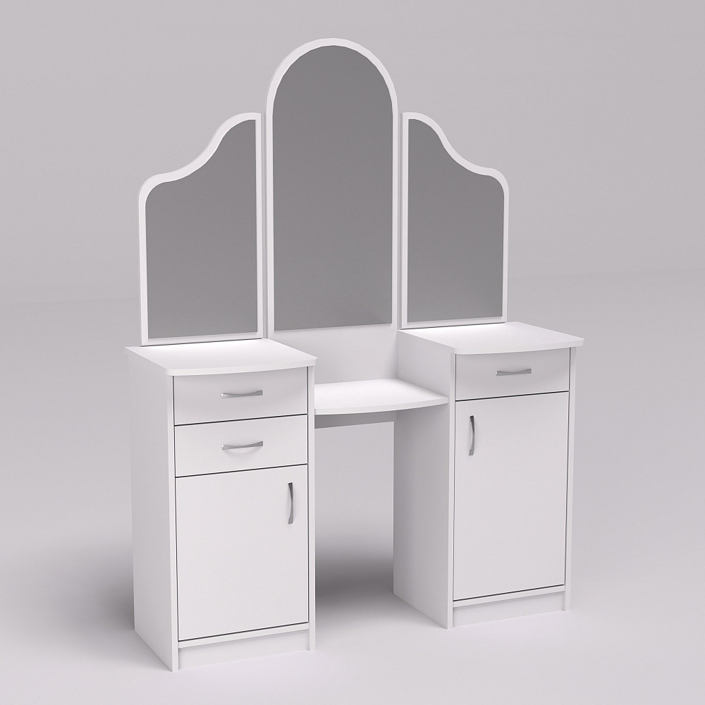 Стіл туалетний Трюмо Діана, Білий, 1200/420/1630 Львів - фото 1