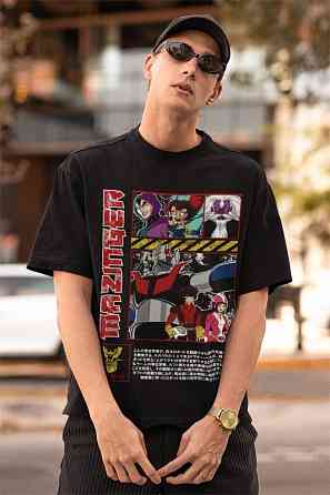 Футболка аниме Мазингер З Аниме Коол оверсайз (S/M/L) Черний AnimeJ0051 Днепр