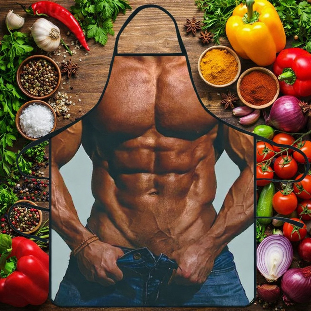 Фартук с приколом мужчина в джинсах 80 на 60 см разноцветный Киев - изображение 3