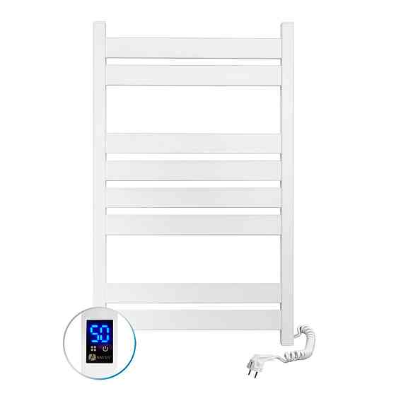 Рушникосушарка електрична NAVIN Largo 500х800 Sensor права (білий оксамит), таймер Київ