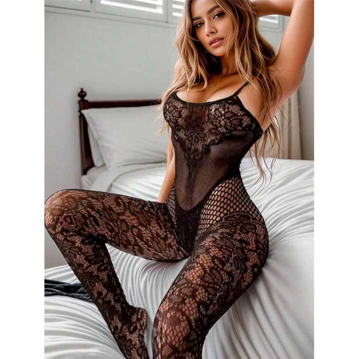 Эротический бодистокинг с открытой спиной - S/M/L – Эротическое бельё Винница - изображение 1