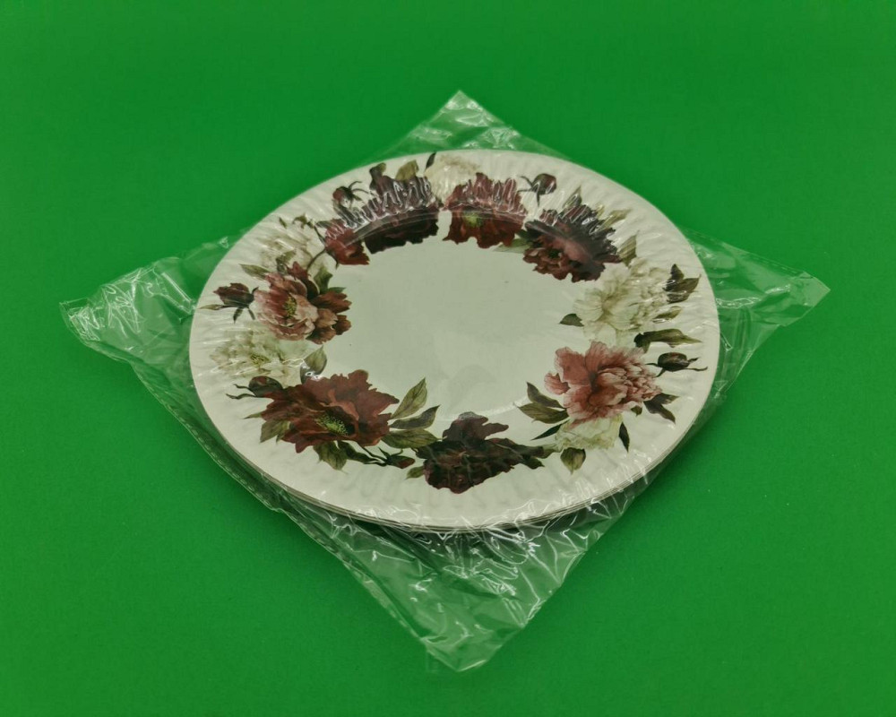 Паперова тарілка з малюнком 18 см "No 32"Бегінія 10 шт (1 пачка) Харків - фото 4