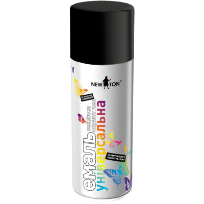 Аерозольна фарба для автомобіля New Ton універсальна 9005 чорний МАТ, аероз. 150 мл (000000239) Вінниця - фото 1