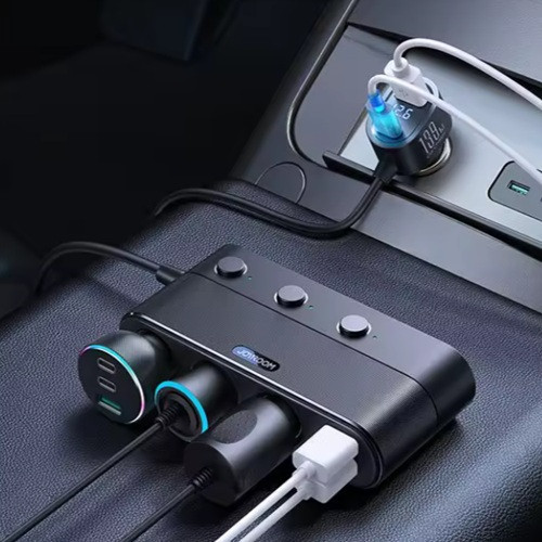 Автомобільний розгалужувач прикурювача JOYROOM чорний Київ - фото 7