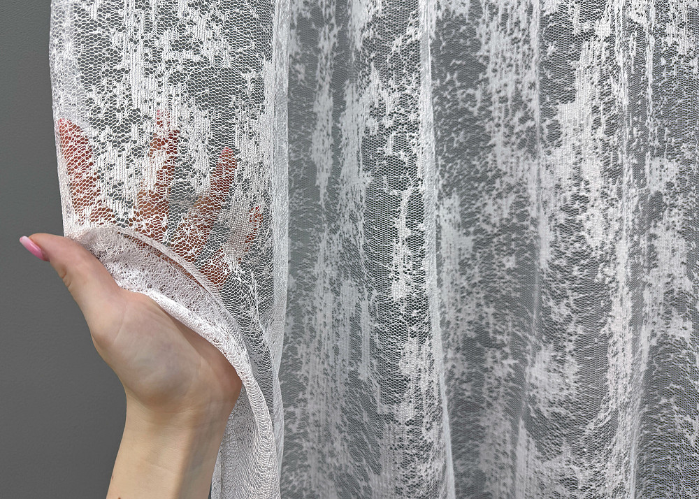 Тюль VR-Textil 703т Мармур Al-1 Жакард Білий 500х270 см (42-1053) Київ - фото 6