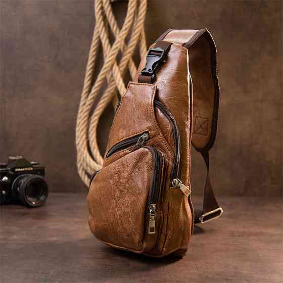 Сумка кросс боди смарт из кожзама Рыжая (Vintage) Киев