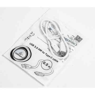 Дата кабель USB 3.0 AM to Type-C 0.5m Cablexpert (CCP-USB3-AMCM-W-0.5M) Винница