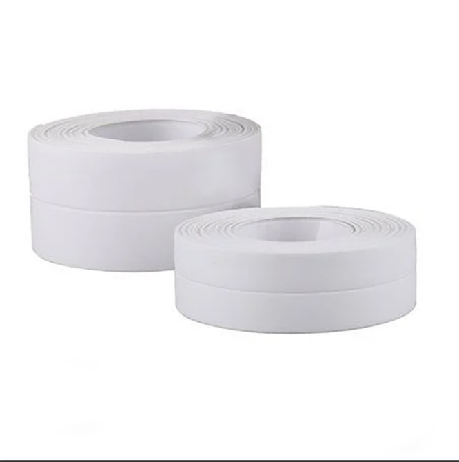 Бордюрная лента-изолятор Белая для стыков в ванной Waterproof Tap 38мм 3.2м Одесса - изображение 5