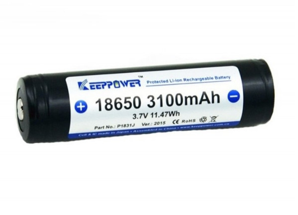 Аккумулятор Keeppower Panasonic Li-ion 18650 3100mAh с защитой Киев - изображение 3