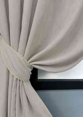 Комплект коротких штор VR-Textil Микровелюр Petek YL № 1803ш Светло-серый 130х170 см 2 шт (35-0385) Киев