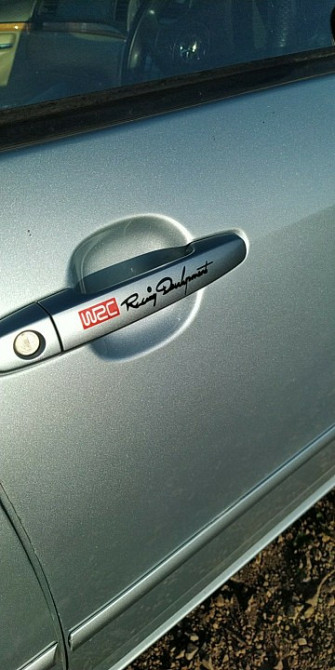 Наклейки на ручки авто №5 Чорна з червоним Київ - фото 3