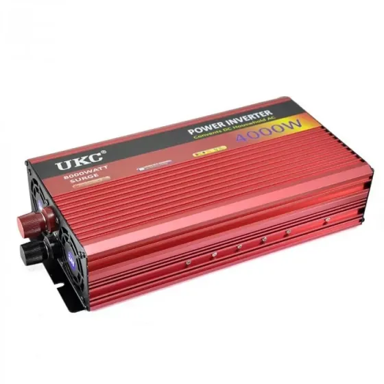 Інвертор UKC AR-4000W 12V–220V із зарядкою АКБ 10A та плавним пуском, перетворювач напруги Одеса