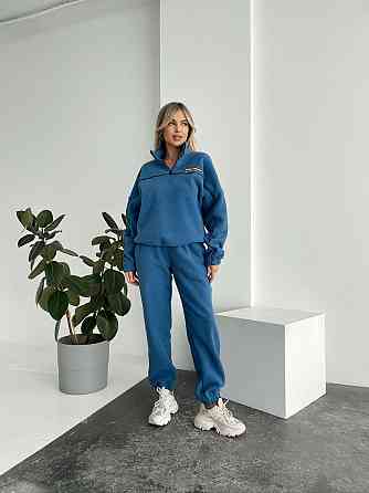 Женский флисовый женский костюм-оверсайз турецкий флис Джинс, 42/44 Одесса