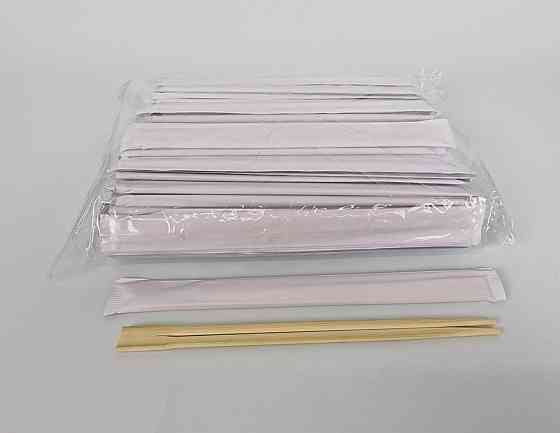 Палички для суші бамбукові в паперовому індивідуальному пакованні 210 мм d=4,2 мм 100 шт./пач. (30 уп./ялій) (1 пачка) Харків