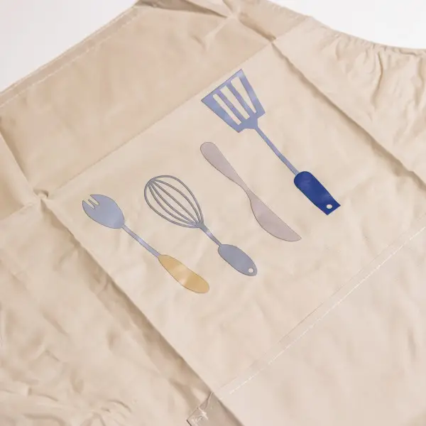 Фартух кухонний з поліестеру 68*75 см водонепроникний бежевий 529-1BE Коломия - фото 2