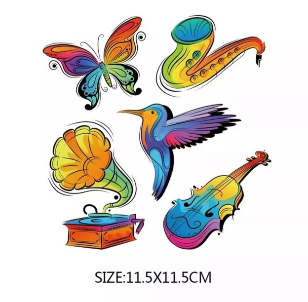 Термонаклейка для одягу музичні інструменти Київ - фото 1