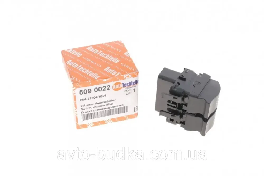 Кнопка склопідіймача (L) ліва сторона на Renault Master III (подвійна)10 контактів Autotechteile 5090022 Київ - фото 1