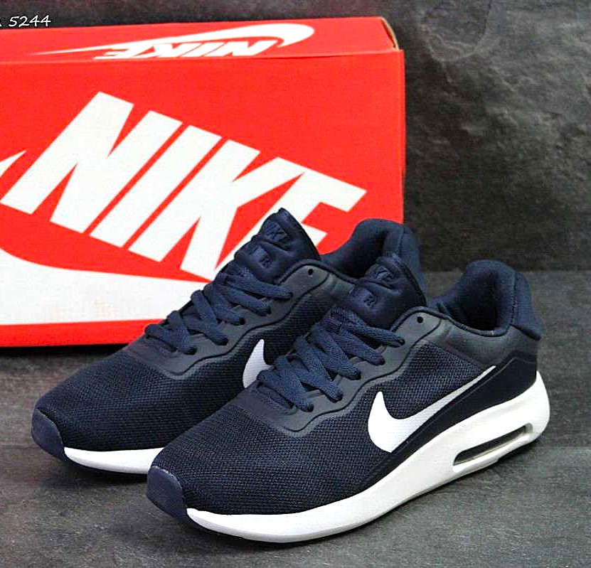 Мужские Кроссовки Nike 90 Синие Найк с Амортизацией Тканевые (размеры: 41,42,43,44) - 535-4 Днепр - изображение 10