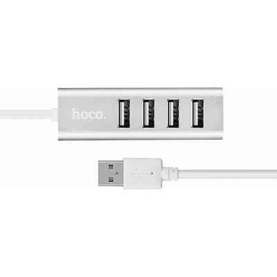 Концентратор HOCO USB 2.0 to 4xUSB Line machine HB1 Silver (6957531038146) Винница