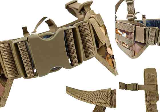 Тактичний пояс розвантажувальний РПС з кріпленнім MOLLE та плечовими лямками Multicam Arid степовий без підсумків Коломия