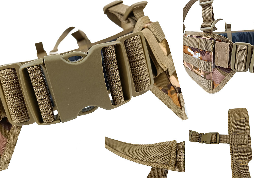 Тактичний пояс розвантажувальний РПС з кріпленнім MOLLE та плечовими лямками Multicam Arid степовий без підсумків Коломия - фото 3