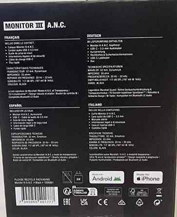 Marshall Monitor  3  Anc  Black. Харків