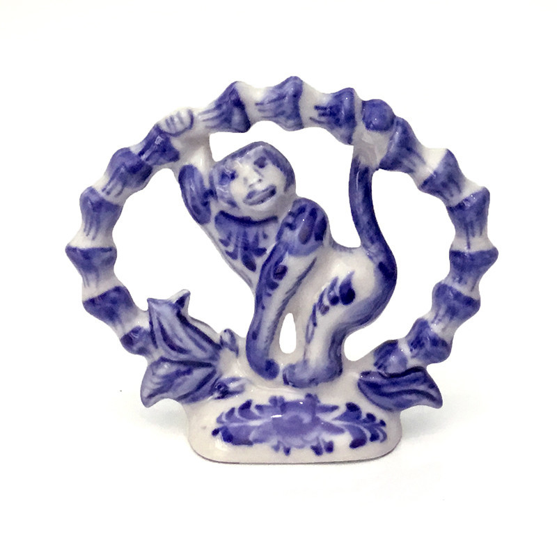 Фигурка гжель керамика Мартышка Киев - изображение 1