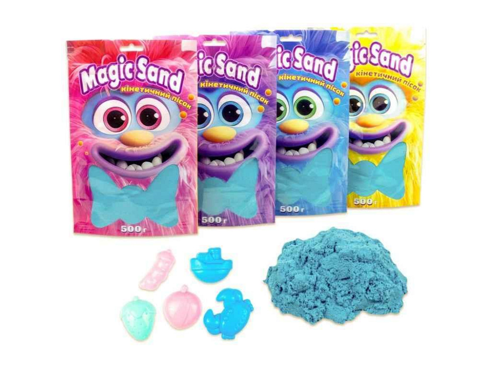 Кінетичний пісок Magic sand в пакеті 39403-3 0,5кг блакитний ТМ STRATEG Київ - фото 1